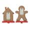 Glitzhome® Marquee LED Gingerbread House & Gingerbread Man Christmas Stocking Holder Set